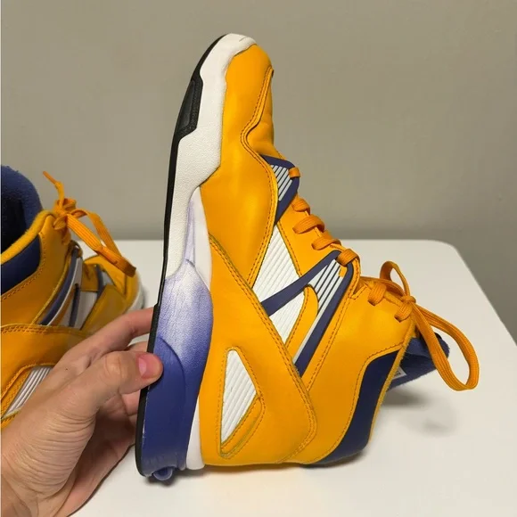 Reebok Pump Omni Zone Retro LA Lakers Gold/Violet/White Rare Retro US 10.5